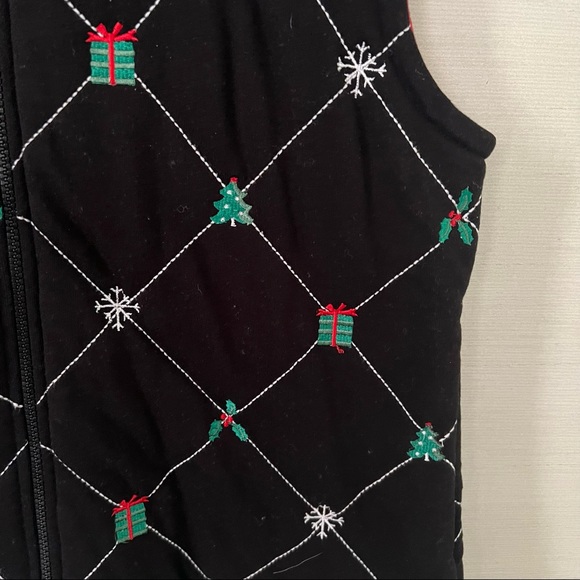 Belle Point Black Christmas Sweater Vest - Picture 8 of 15